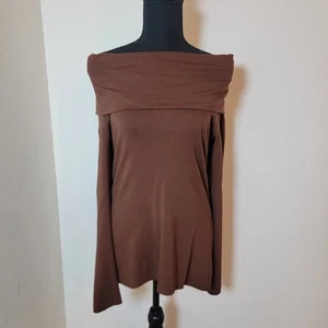 Peruvian Connection Pima Baumwolle Langarm Schulterfrei Medium Pullover Oberteil - Bild 1 von 15