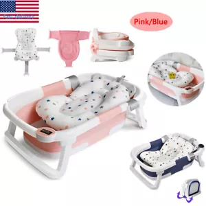 Bañera Plegable Bebé Ducha Bebé Recién Nacido Bañera con Alfombra de Baño + Red de Baño - Imagen 1 de 37