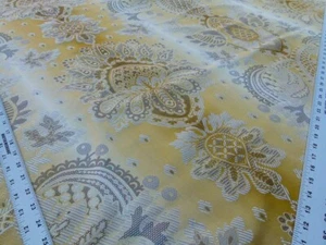 By Yard Scalamandre Teodora Ochre Gold OWW Silk Traditional Damask MSRP338/Y - Picture 1 of 13