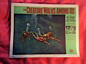THE CREATURE WALKS AMONG US ORIGINAL LOBBY CARDS 1956 JEFF MORROW REX REASON