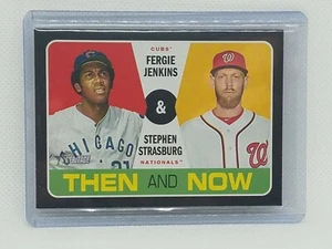 Stephen Strasburg + Fergie Jenkins 2020 Topps Heritage Baseball - Then And Now - Picture 1 of 2