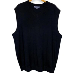 Hart Schaffner Marx Extra Fine Merino Wool Mens Vest Size XL Golf Business Black - Picture 1 of 7