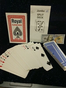 Split Deck Jumbo Blue Playing Cards Prediction Magic Trick - Picture 1 of 3