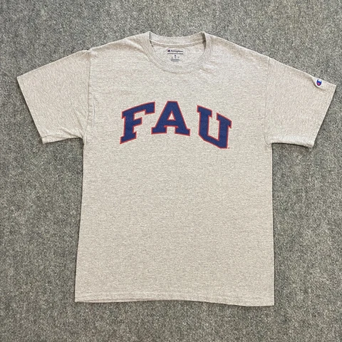 Champion Florida Atlantic University Owls Shirt Adult Medium Gray FAU NCAA Mens Cover
