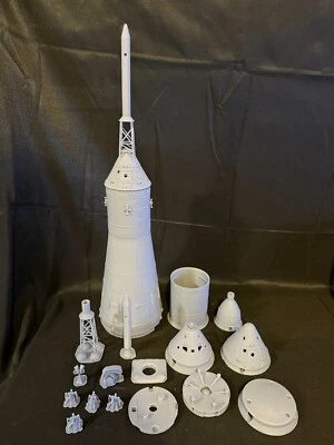 Highly detailed 1/48 scale Saturn V Command Module stack - 3D resin printed kit - Image 1 of 4