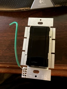 Lutron Maestro Digital Switch, 8A Single Pole/Multi Location, MA-S8AM-BL, Black - Picture 1 of 4
