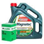 Magnatec 10W40 4L Engine Oil 4 Litre And Oil Filter Service Kit By Castrol