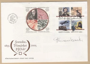 Suecia Scott #2512-2513 Estampillas en sellos Cz Slania FDC firmado P. Naszarkowski - Imagen 1 de 1