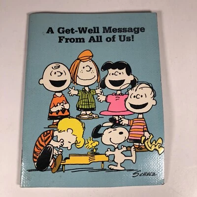 Peanuts Snoopy Get Well Soon Booklet Hallmark 1979 - Image 1 of 4