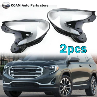 Pair For GMC Terrain 2018-2021 Headlights Cover Replace The Original Lampshade - Image 1 of 4