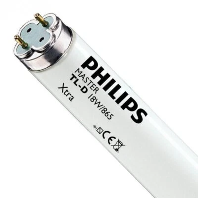 Philips Master TL-D XTRA 18W/865 G13 T8 Fluorescent Tube Daylight 6500K (865) - Image 1 of 2