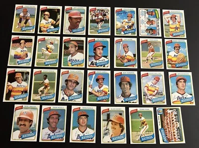 1980 Topps HOUSTON ASTROS Complete TEAM Set CESAR CEDENO Andujar J R RICHARD  - Image 1 of 2