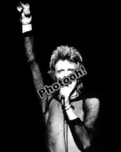 David Bowie Singing Celebrity B&W REPRINT RP #5655 - Picture 1 of 1