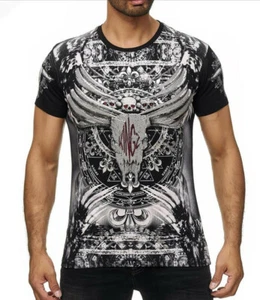 Camiseta hombre Kingz TORO negra Clubwear todas las tallas Nuevo - Imagen 1 de 3