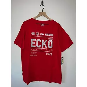 Y2K Ecko Unlimited World Famous Rhino Brand Red NWT Shirt 2000s L Large - Picture 1 of 10