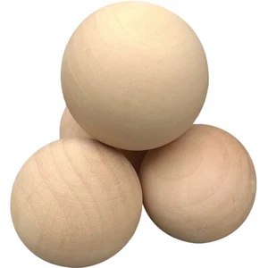 6mm Bis 200mm Durchmesser Naturholz Craft Holzkugeln Sphere Craft Supplies DIY - Picture 1 of 4