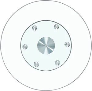 30" Glass Lazy Susan for Dining Table with 6 Rotating Wheels Table Top Centerpie - Picture 1 of 8