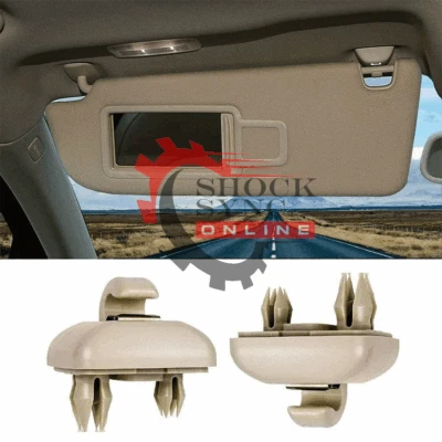 Pair of Sun Visor Clip Beige fit Audi A3 A4 A5 Q5 A7 B6 B7 B8 S4 S5 TT 8U0857562 Foto 1 de 4