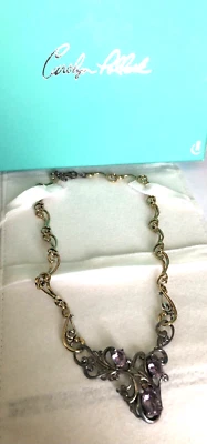NUEVO CON ETIQUETAS CAROLYN POLLACK Collar de Amatista Facetada Armonía Esterlina y Latón $248 Foto 1 de 3