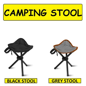 NON-SLIP FOLDING 3 LEG TRIPOD STOOL PORTABLE FISHING TRAVEL CAMPING PICNIC STOOL - Picture 1 of 10