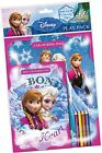 Disney Frozen Colouring Pad with Anna and Elsa and 4 Pencils
