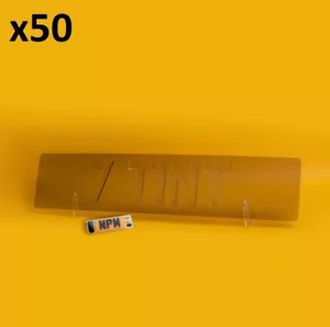 x50 Second Rate Number Plate WET Acrylic Plastic Material Standard 16" TINTED - Picture 1 of 6