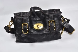Bolso de Mano Cartera de Cuero Fossil Cuero Marrón Oscuro Dorado Detalles Para Mujer - Imagen 1 de 11