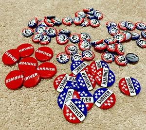 1976 - SARGENT SHRIVER for PRESIDENT 68 Buttons (3 Varities) - Picture 1 of 10
