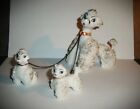 PORCELAIN POODLE DOGS old vintage mid century nifty 50's