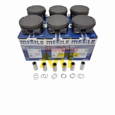 MAHLE 6x 84.00mm Piston&Ring Set For BMW E46 E39 E60 E83 E85 M54B25 11257512526 - Image 1 of 4