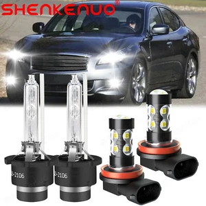 For Infiniti M37 2011 2012 2013 D2S H11 LED Headlight Low&High Fog Light Bulbs - Picture 1 of 12
