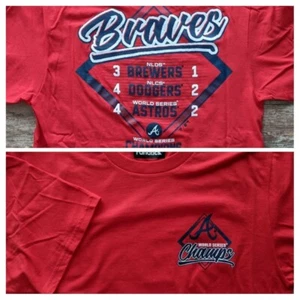 NEW Atlanta Braves 2021 World Series Champions Milestone T-Shirt S Fanatics MLB - Picture 1 of 11