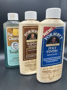 Formby’s Wood Furniture Poly Finish Fruitwood Stain Cleaning Lot of 3 Used - Picture 1 of 2