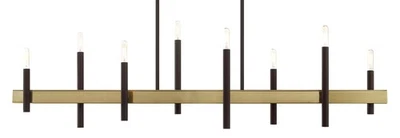Livex Lighting 49338 Dinamarca 8 Luces 48"W Abstracto Lineal - Bronce con Antiguo Foto 1 de 4