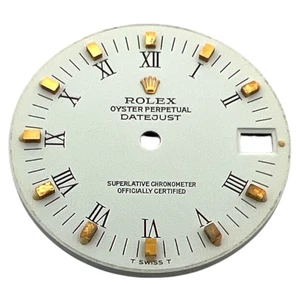 Genuine Rolex Oyster Perpetual Datejust 31mm Roman Dial White & Gold 68273 - Picture 1 of 4