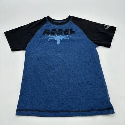 Camiseta Parques Disney Jóvenes Niños Talla S 6Y Azul y Negro Estampado Gráfico Logo. #36448 Foto 1 de 4