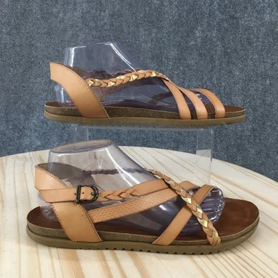Blowfish Malibu Sandals Womens 9 Tan Maddi Strappy Faux Leather Casual Buckle - Image 1 of 4