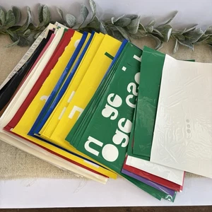 Stik-ees Fensterklammern Vintage 90er 7 Pfund verschiedene Buchstaben feste Blätter Schule - Bild 1 von 6