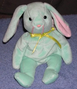 Hippity the Rabbit, Ty Beanie Baby (1996), con etiquetas, pellets de PVC - Imagen 1 de 1