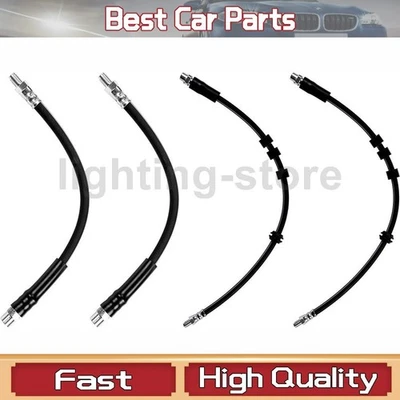 Mangueira hidráulica de freio dianteiro traseiro compatível com BMW 2002-2005 745i 4 peças - Imagem 1 de 4