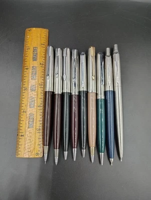 Lote misto de 9 vários lápis mecânicos vintage Parker - Imagem 1 de 4