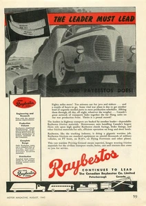 Anuncio impreso en revista RAYBESTOS 1945 The Leader Must Lead piezas de freno de camión Art Deco - Imagen 1 de 1