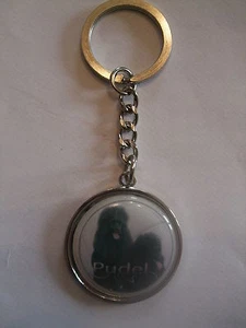 Porte-clés en métal - chien CANICHE noir - Imagen 1 de 1