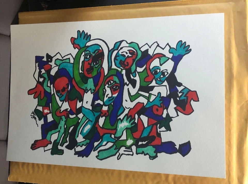 12 x 18 Dancing On Watercolor Paper - Image 1 of 1