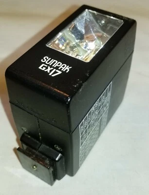 Sunpak GX17 Pocket Electronic Camera Flash Built In Sync Cable - Image 1 of 4