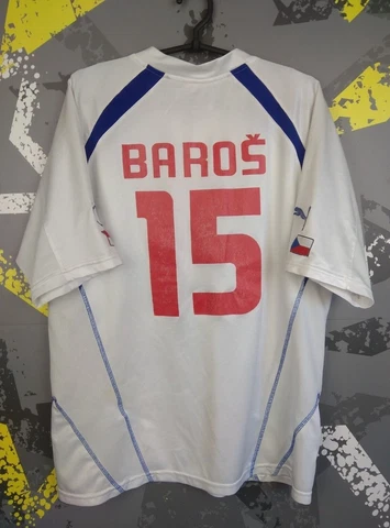 Baros Czech Republic Jersey 2004 2005 Away LARGE Shirt Puma ig93 Cover