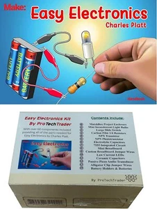 Make: Easy Electronics Kit Components Pack Learn Beginner DIY circuits kids   - Picture 1 of 18