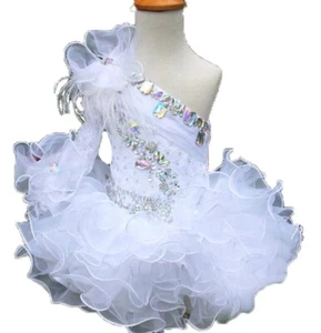 Jenniferwu Girls Tulle Flower Princess Wedding Party Handmade Beaded Dress 6T - Picture 1 of 4