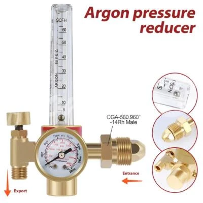 Mig Tig Flow Meter Regulator Argon CO2 Gas Welder Welding Weld Regulator Gauge - Image 1 of 4