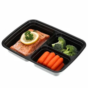 Contenedores de preparación de comidas paquete de 21 tapas de 3 compartimentos almacenamiento de alimentos caja Bento sin BPA - Imagen 1 de 11